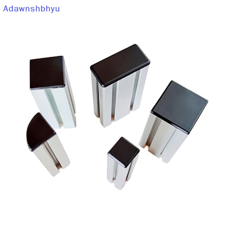 Adhyu 50PCS End Cap Plastik Hitam Tutup Endcap Plat Untuk 202020 2040 ID Profil Aluminium EU