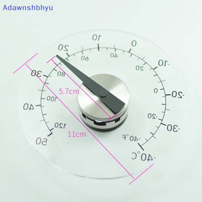 Adhyu Termometer Suhu Transparan Bening Outdoor Window Thermometer Alat Jam ID