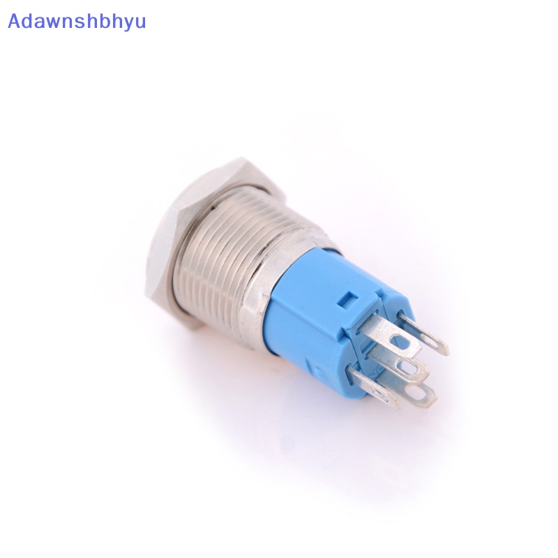 Adhyu 12v 16mm Kualitas Tinggi Logam Utilitas Salable Tombol Mobil On-off Push Button Switches LED Power Switch ID