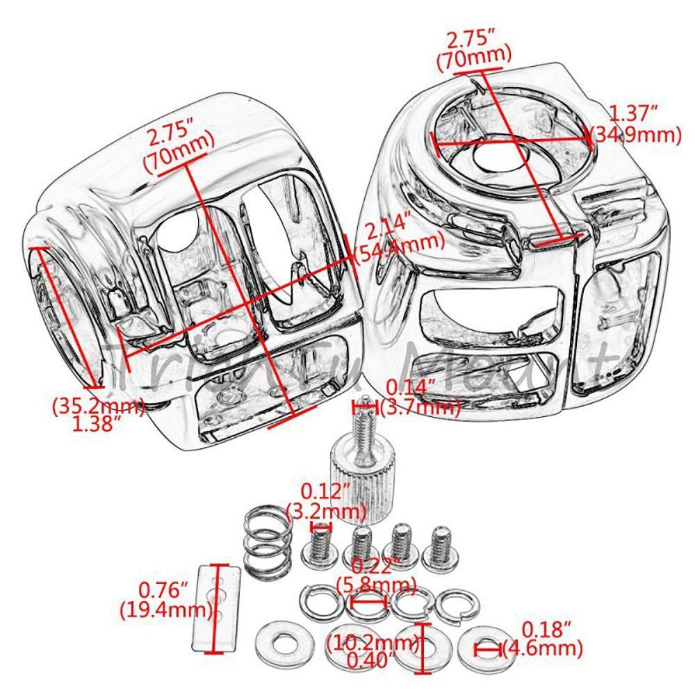 Populer 2pcs Kontrol Tangan Motor Suku Cadang Pengganti Universal Kontrol Mengemudi Saklar Shell Untuk Harley