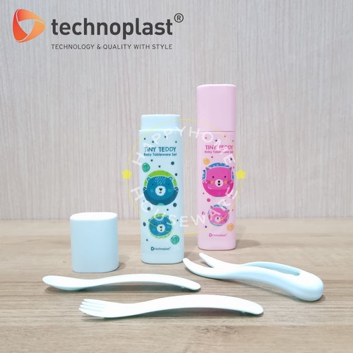 Set Alat Makan Anak - Tempat Sendok Garpu Tiny Tedy / Cultery Set Suap