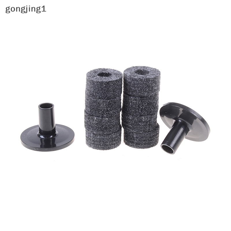 Ggg 8PCS 25mm felt washer+2PCS cymbal sleeves Pengganti Rak drum kit ID