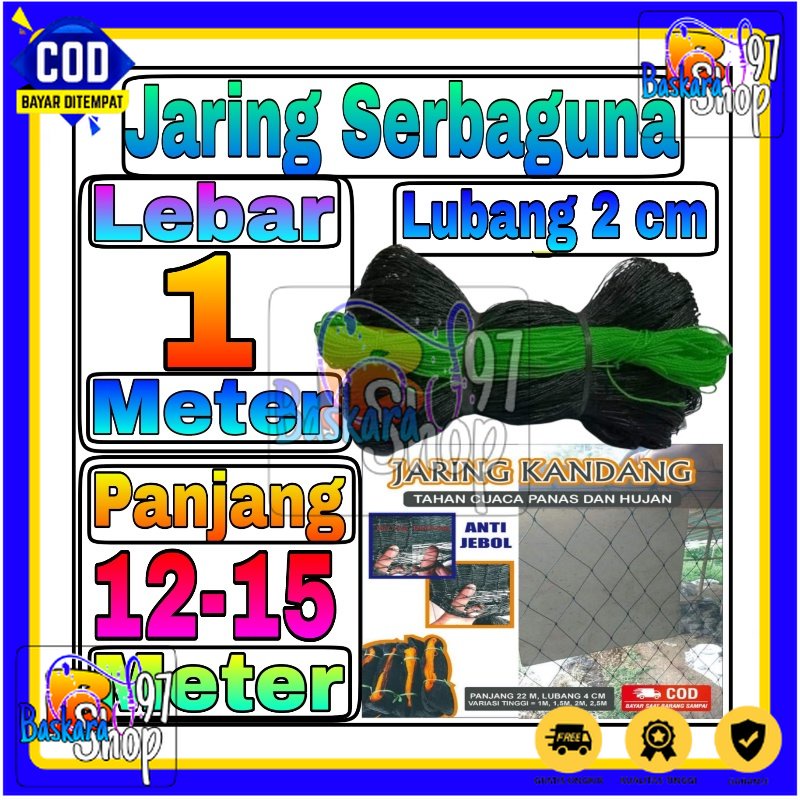 Jaring Ayam Lubang 2 cm Lebar 1 Meter / Jaring Pagar Ayam / Jaring Kandang Ayam / Jaring Pagar Kebun