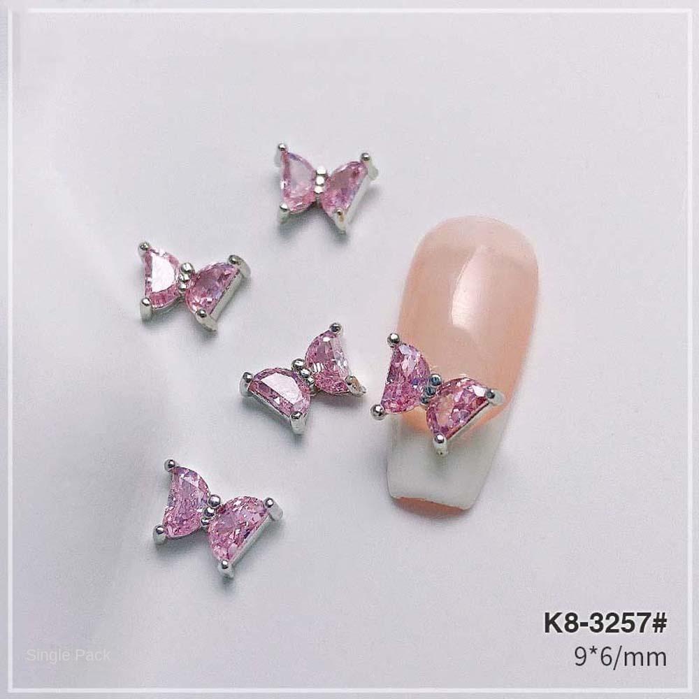 Augustina Dekorasi Nail Art Zirkon Mewah Logam Kupu-Kupu Manikur Aksesoris 3D Nail Art Dirlls