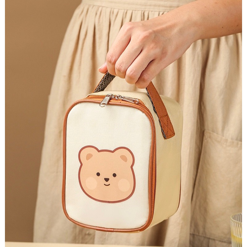 Bear Cangkir Sup Mangkok Sup Portable Anti Tumpah Tahan Hangat Panci Sup Free Sendok dan Bag BPA FREE