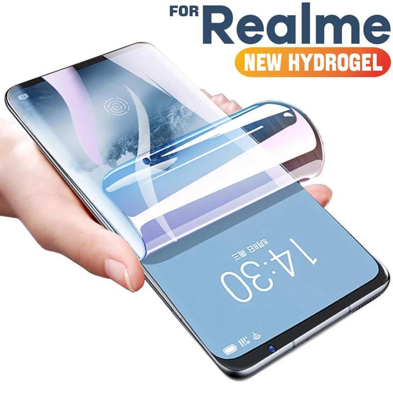 3pcs Full Cover Film Hydrogel Bening Untuk OPPO Realme Narzo 50 30 20 Pro 50A 50i Prime Pelindung Layar Anti Cahaya Biru Untuk Realme Narzo N55 30A 20A 10 10A Film