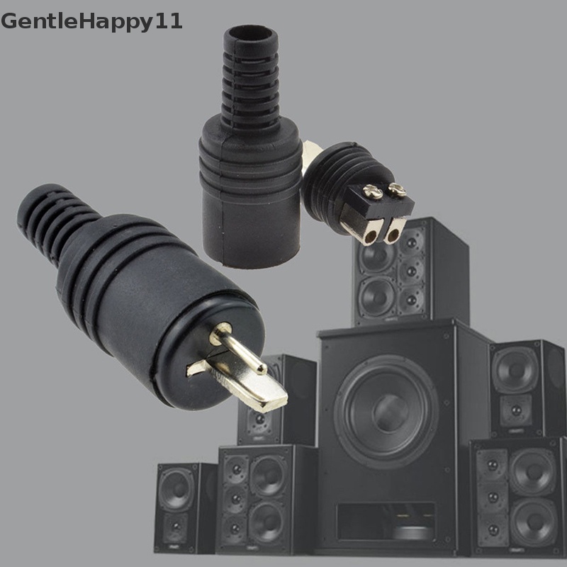 Terminal Sekrup Konektor DIN Plug Speaker Dan HiFi GentleHappy 2pin [2Pak]  Id