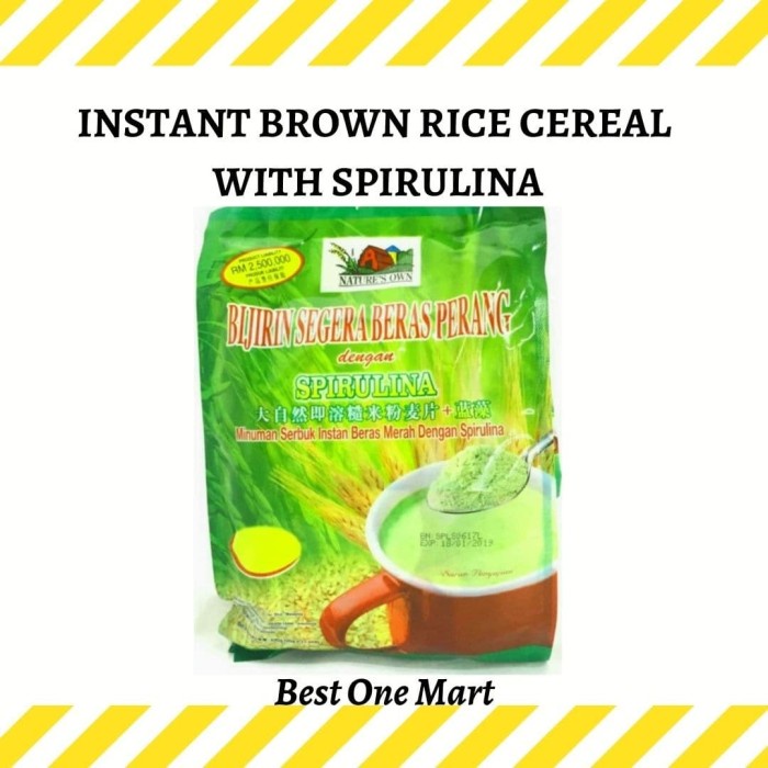 

[MS] Sereal Nature Own Instant Brown Rice With Spirulina Less Sugar Hijau