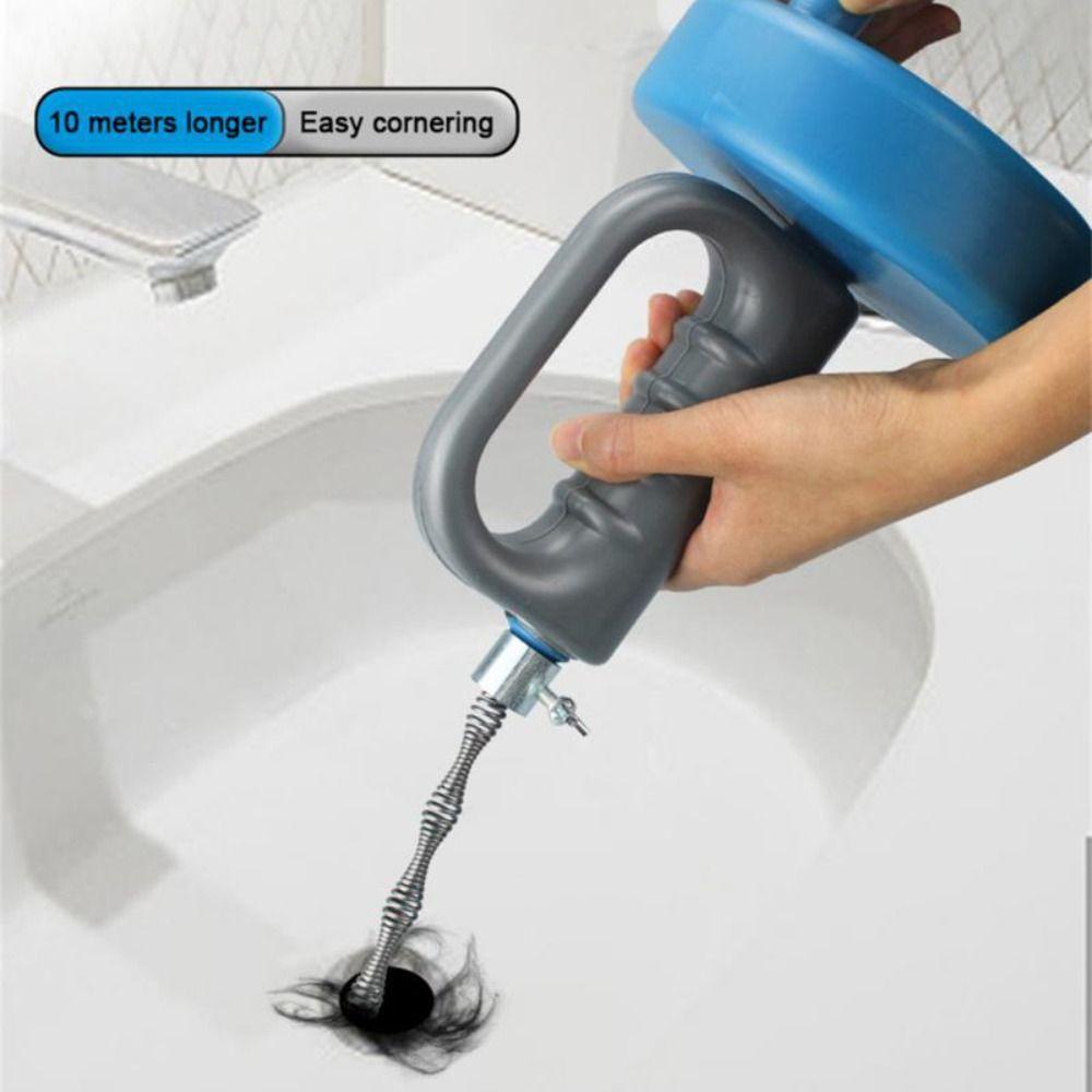 Populer Alat Pengerukan Pipa Toilet Manual Ledeng Pipe Unblocker Sink Clog Remover