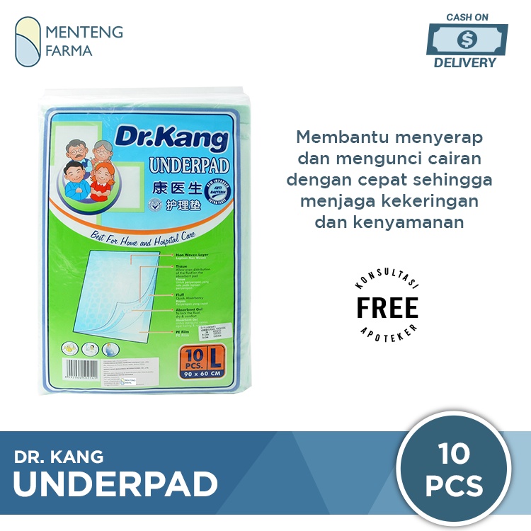 Dr. Kang Underpad Size L - Isi 10 pcs - Alas Ompol Sekali Pakai