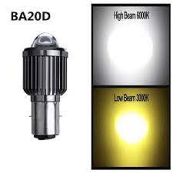 LAMPU LED LASER BA20D H6 LED LASER D2 DUAL COLOR