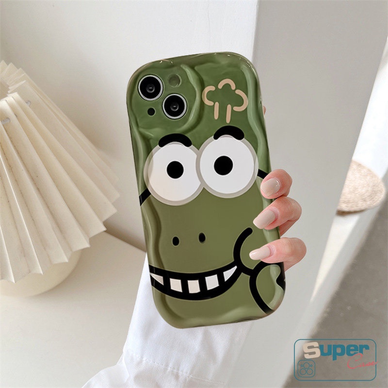 Untuk Vivo Y21 Y30 Y35 Y11 Y12 Y20 Y15s Y02 Y15 Y21s Y20s Y20i Y12s Y16 Y17 Y12i Y50 Y33s Y21A Y31 Y91 Y95 Y15A Y22s Y91C Y51 3D Wavy Curved Edge Lucu Ekspresi Kodok Soft Case