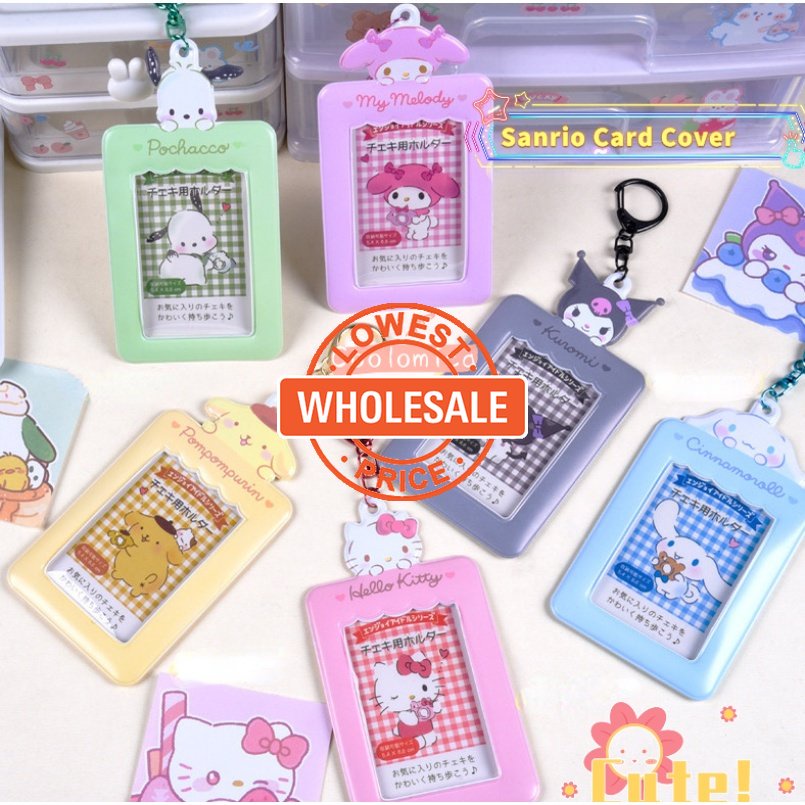 [Grosir] Ins Angin Lucu Kartun Sanrio Card Cover/Kreatif Giok Guigou Foto Liontin Gantungan Kunci/Serbaguna Siswa ID Cinta Bean Card Protector/Vintage Coolomica Bag/