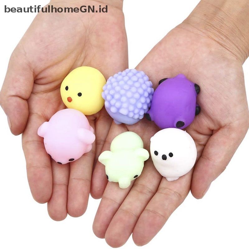 {Cantik} 24pcs Mainan Squishy Hewan Lucu Bola Antistress Mochi Toy Mainan Penghilang Stress~