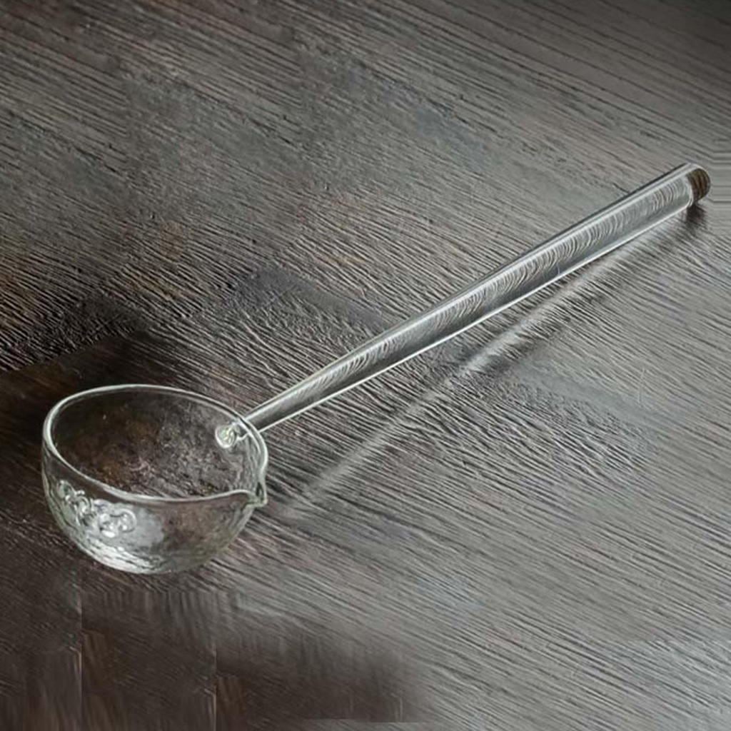 Sendok Mangkok Matcha Kaca Dengan Pouring Spout Hadiah Gaya Jepang Untuk Kantor