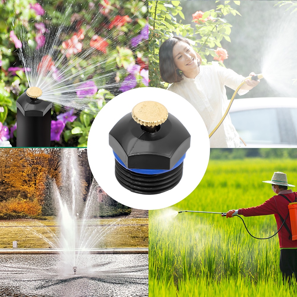 Alat Penyemprotan Air Tanam Hijau 360derajat/5Pcs Nozzle Irigasi Taman Benang Dapat Disesuaikan Plastik/Kepala Sprinkler Penyiraman Rumput/Alat Penyemprot Pertanian Irigasi