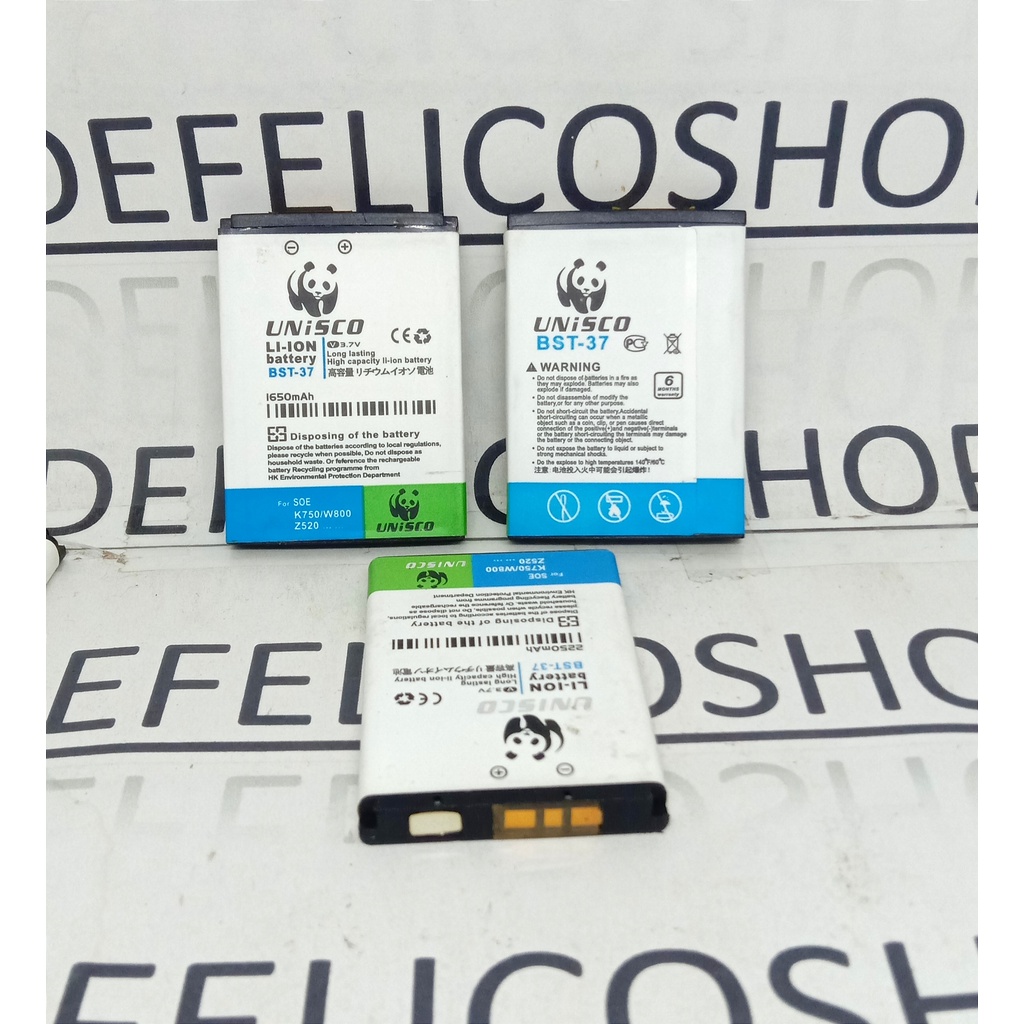 Baterai Sony Ericsson Ericson BST 37 BST37 BST-37 K200i T280i K610i W700 W710C D750i K750C W350 W800