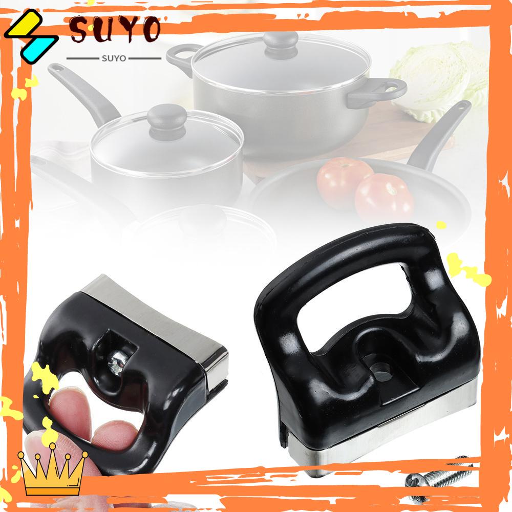 Suyo 2pcs Pegangan Panci Pengganti Steamer Dapur Peralatan Masak Panci Lubang Satu Sisi Pendek