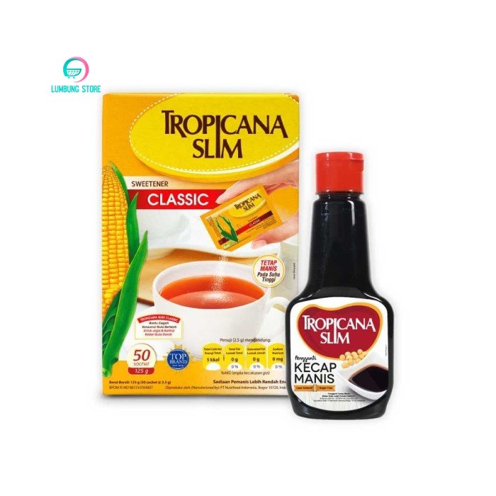 

Tropicana Slim Sweetener Classic (50 Sch) + Kecap Manis Sugar Free