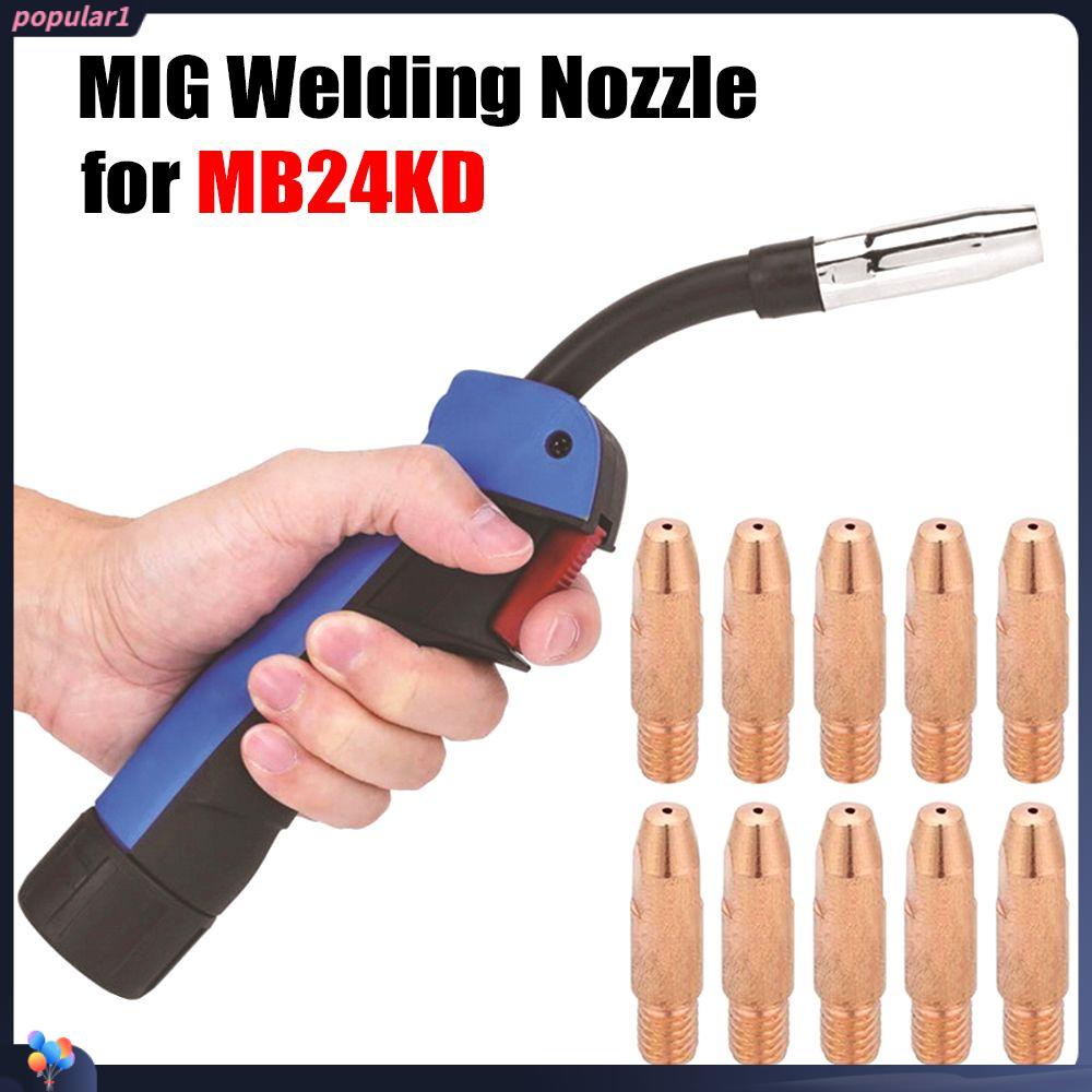 Populer 10pcs MIG Welding Nozzle Tembaga Holder Kit Untuk MB24KD 24KD Torch Konsumsi