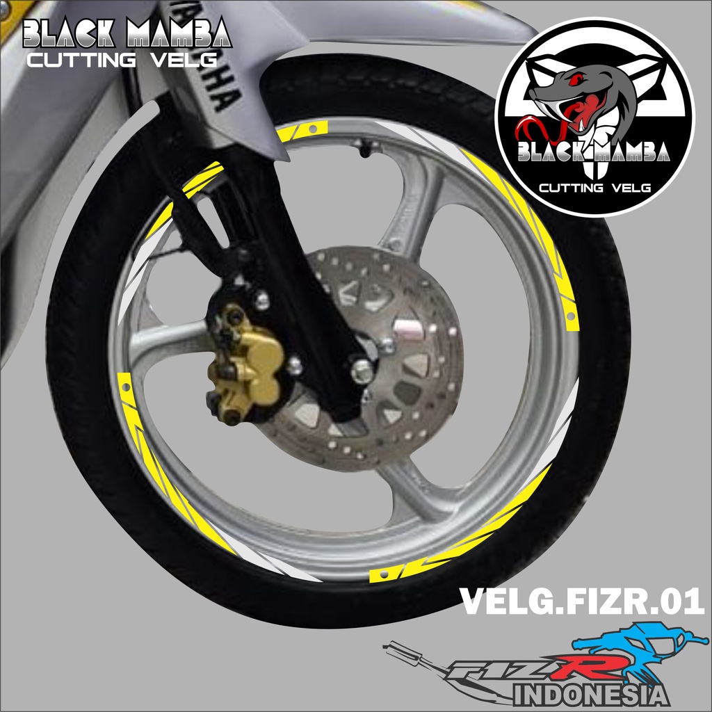 (COD) CUTTING STICKER VELG FIZR- STIKER LIS LIST VARIASI BAN/VELG YAMAHA FIZR 01
