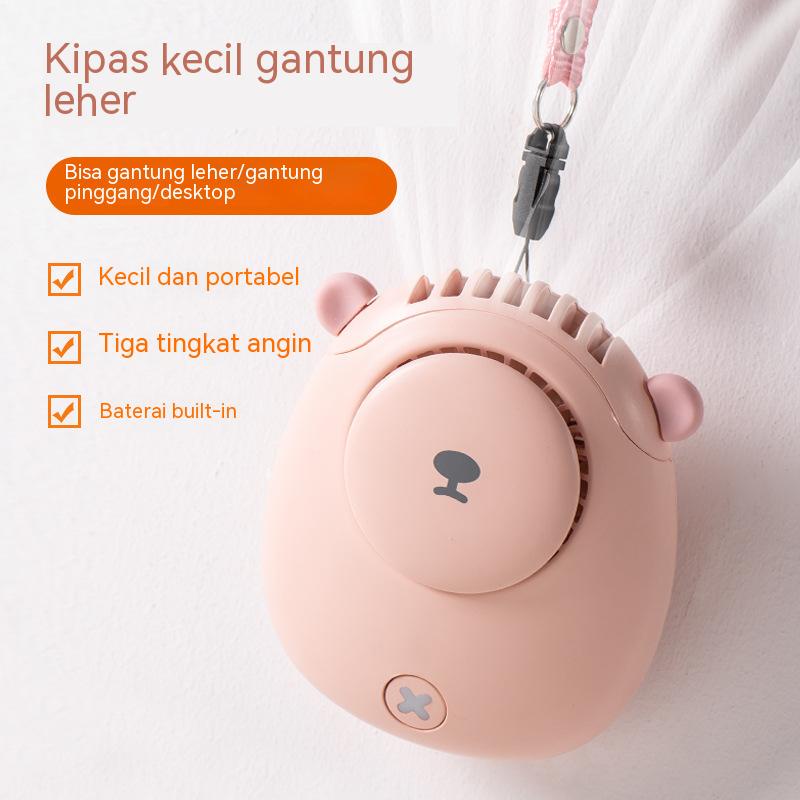 Kipas Powerbank Gantung Leher Battery USB Rechargeable Low Noise Mini Fan/Kipas Angin Mini Portable/kipas kalung leher gantung/ Kipas Angin Mini / Portable Hanging Neck Fan