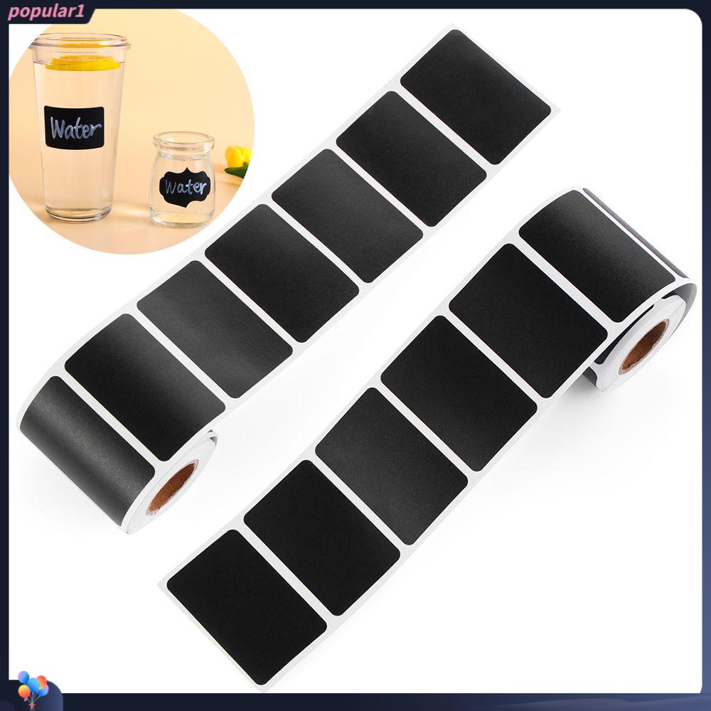 Populer 150pcs/roll Label Stiker Rumah Papan Tulis Selai Toples Blackboard Label