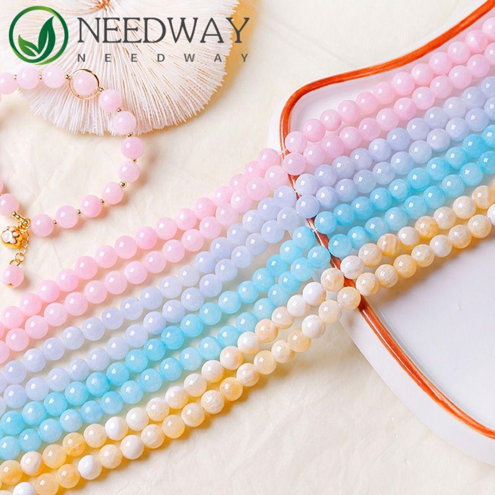 Needway  Liuli Manik-Manik Mahasiswa Lucu Untuk Kalung Anting Keju Warna Cream Manik-Manik Gelang Membuat Kit Handmade DIY Kerajinan Tangan