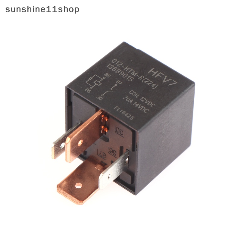 Sho 1pc Relay 12V HFV7 012-HTM-R 70A 12VDC 4Pins Relay Mobil N