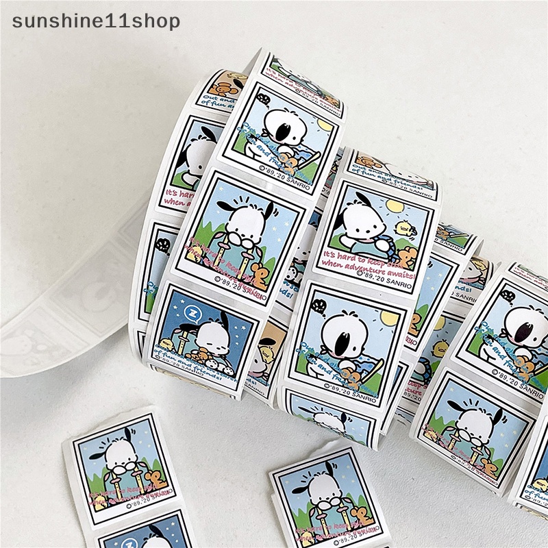 Sho 200stiker Kawaii Pochacco Film Sticker Travel Scene Tangan Akun Diy Goo Card Stiker Hias Kartun Lucu Seal Sticker N