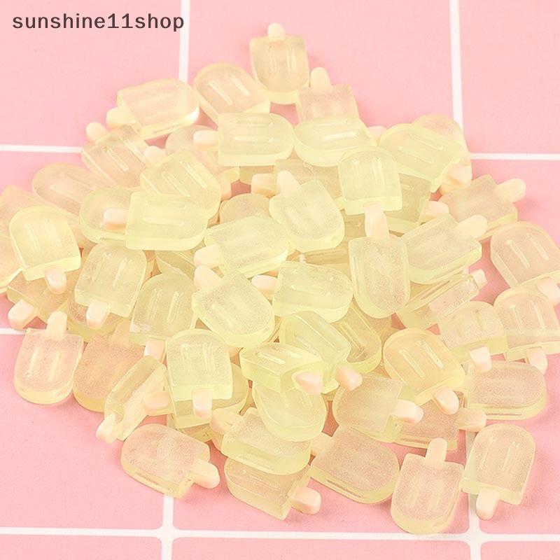 Sho 5PCS Luminous Ice Cream DIY Membuat Perhiasan Kartun Ponsel Case Aksesoris Hadiah N