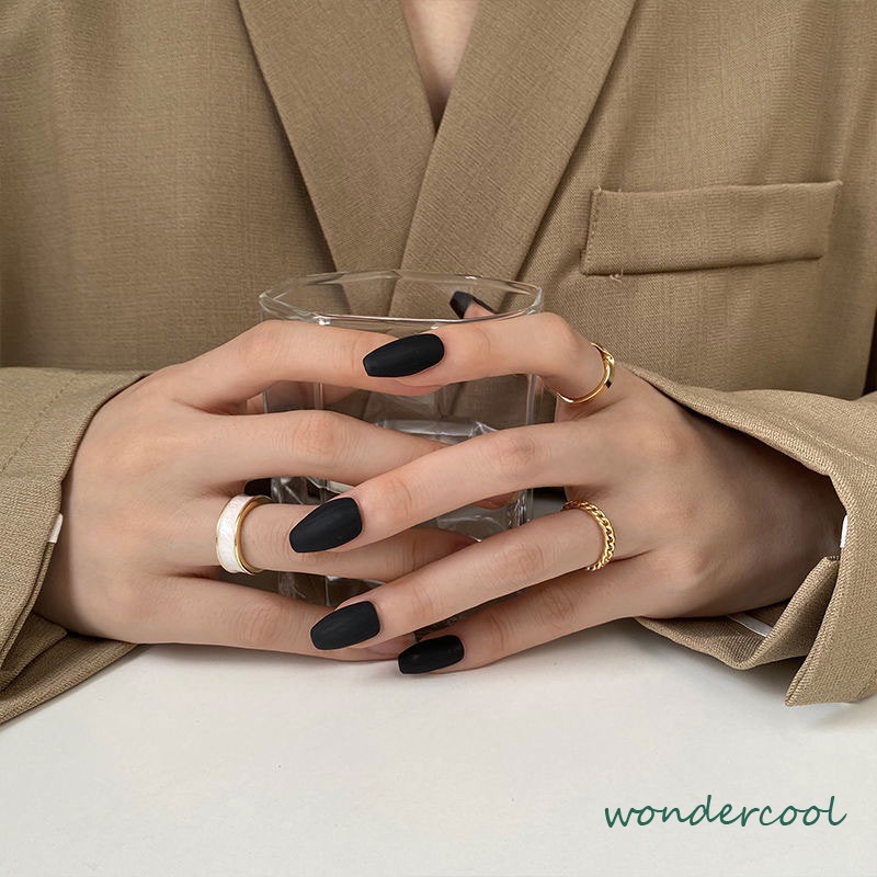 Cincin jari telunjuk perhiasan sederhana set tiga potong yang dapat disesuaikan-Won