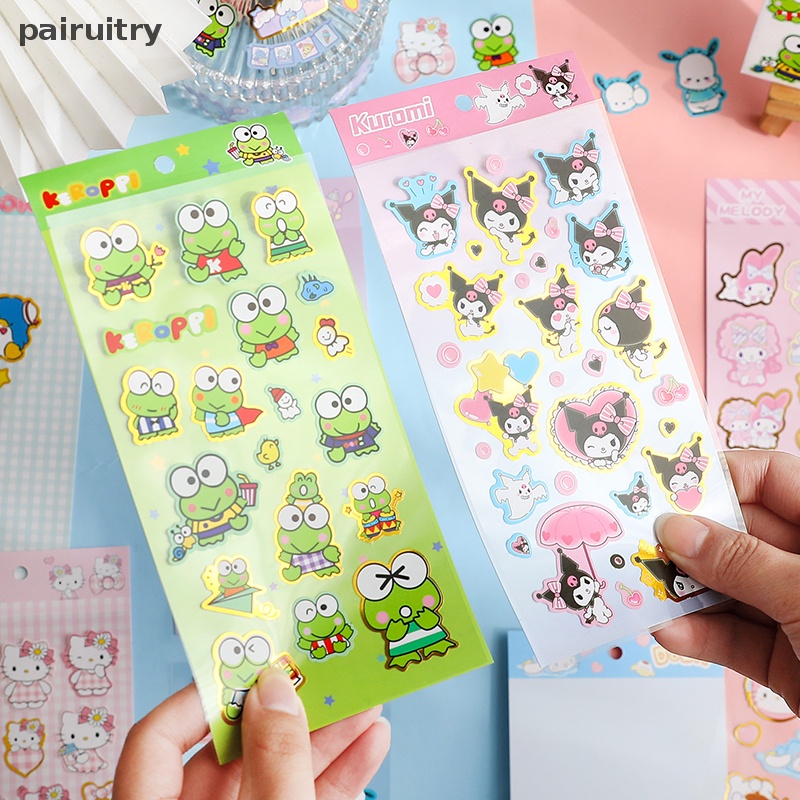 Prt Seri Koleksi Lucu Kartun Hewan Leaflet Pvc Tahan Air Bronzing Stiker Tangan Akun Korea Diy Stationery Sticker PRT