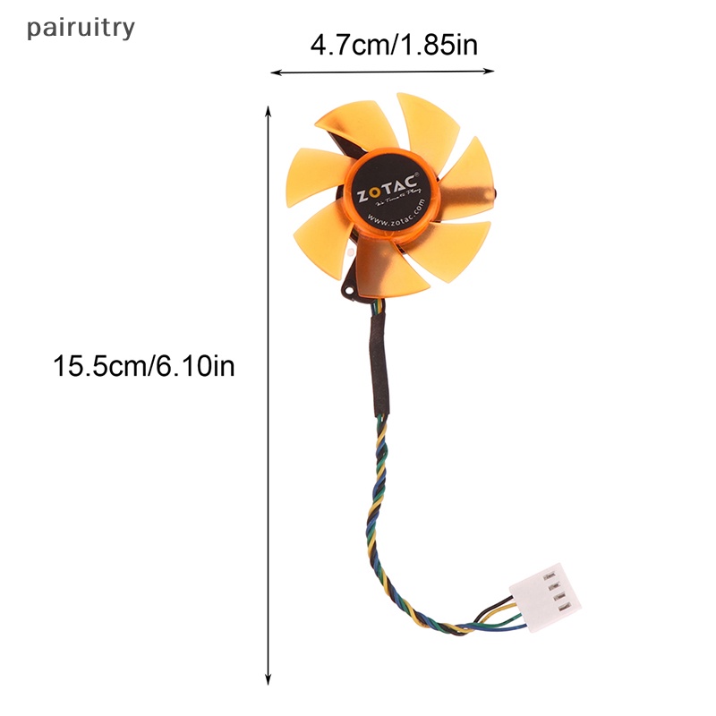 Prt 1Pc 47MM Ultra Tenang Kartu Grafis Lubang Pitch 39MM 12V 4Pin Silent Cooling Fan PRT