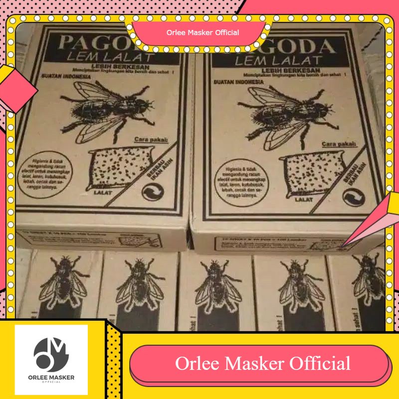 LEM LALAT PAGODA/KIMO/Superwins ORIGINAL u/ lalat, kecoak, cicak TIDAK BERBAHAYA (10 lembar)