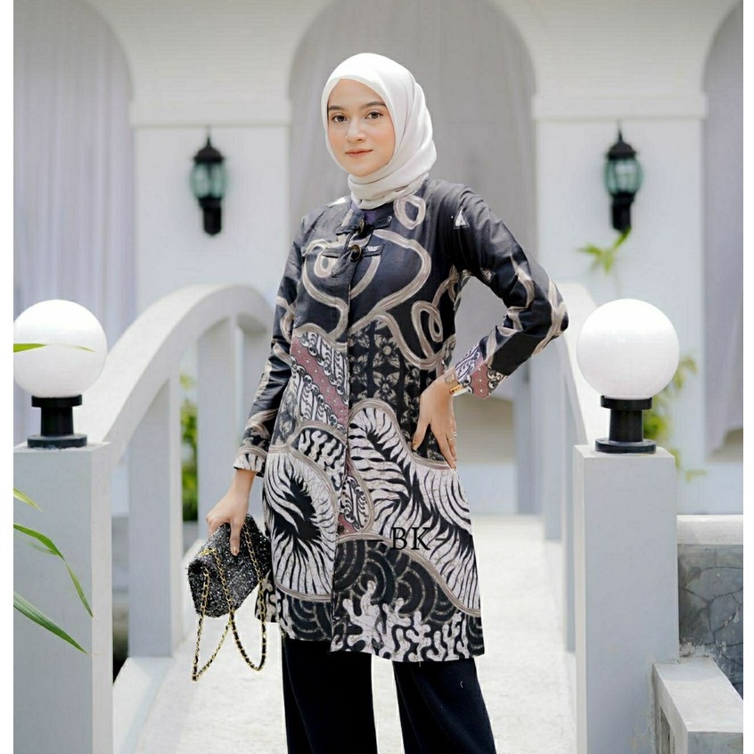 Batik tunik modern wanita premium | Batik tunik wanita terbaru kekinian | Batik tunik jumbo | Batik 