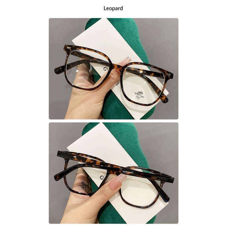 Kacamata Anti Radiasi Retro TR90 Frame Kotak Besar Untuk Wanita Pria