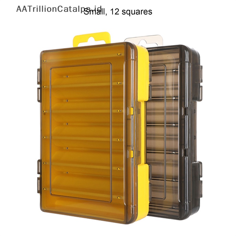 Aatrillioncatalpa Kotak Pancing Dua Sisi12 14 Kompartemen Umpan Lure Hook Storage Box ID