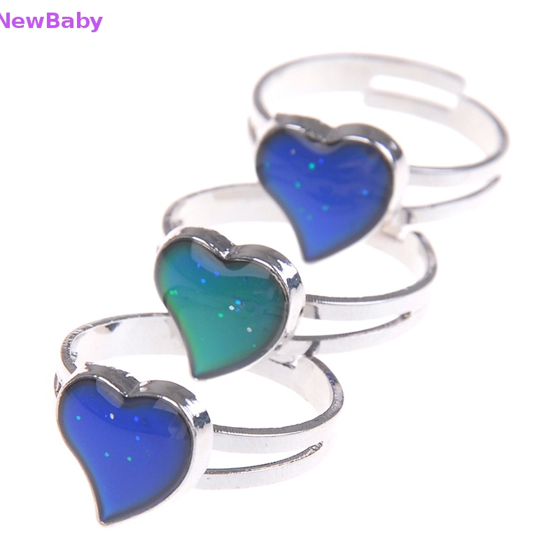 Newbaby Mood ring band Berubah Warna by temperature ajustable heart  Id