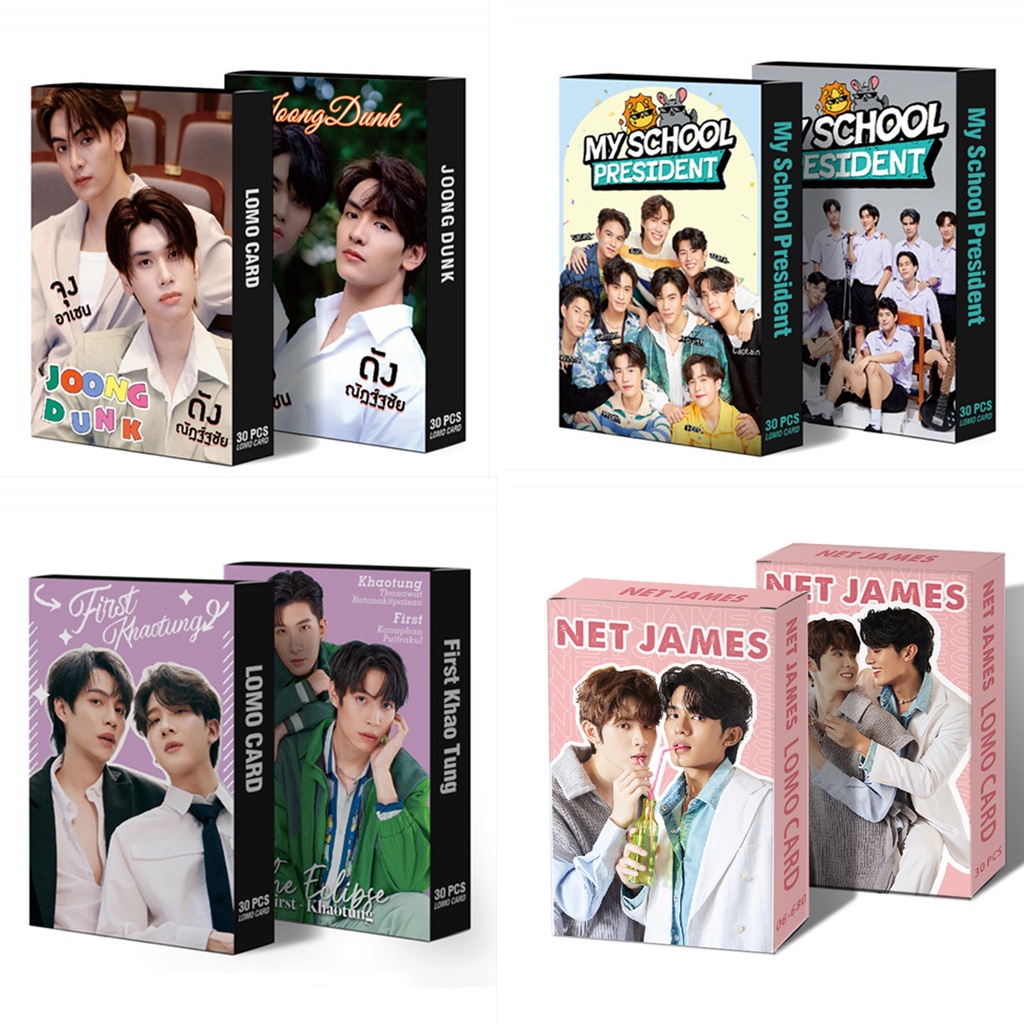 30pcs /box FIRST KHAOTUNG JOONG DUNK Photocards Album MEEN PING NET JAMES My School President Kartu Lomo OurSkyy Thai Star Postcards