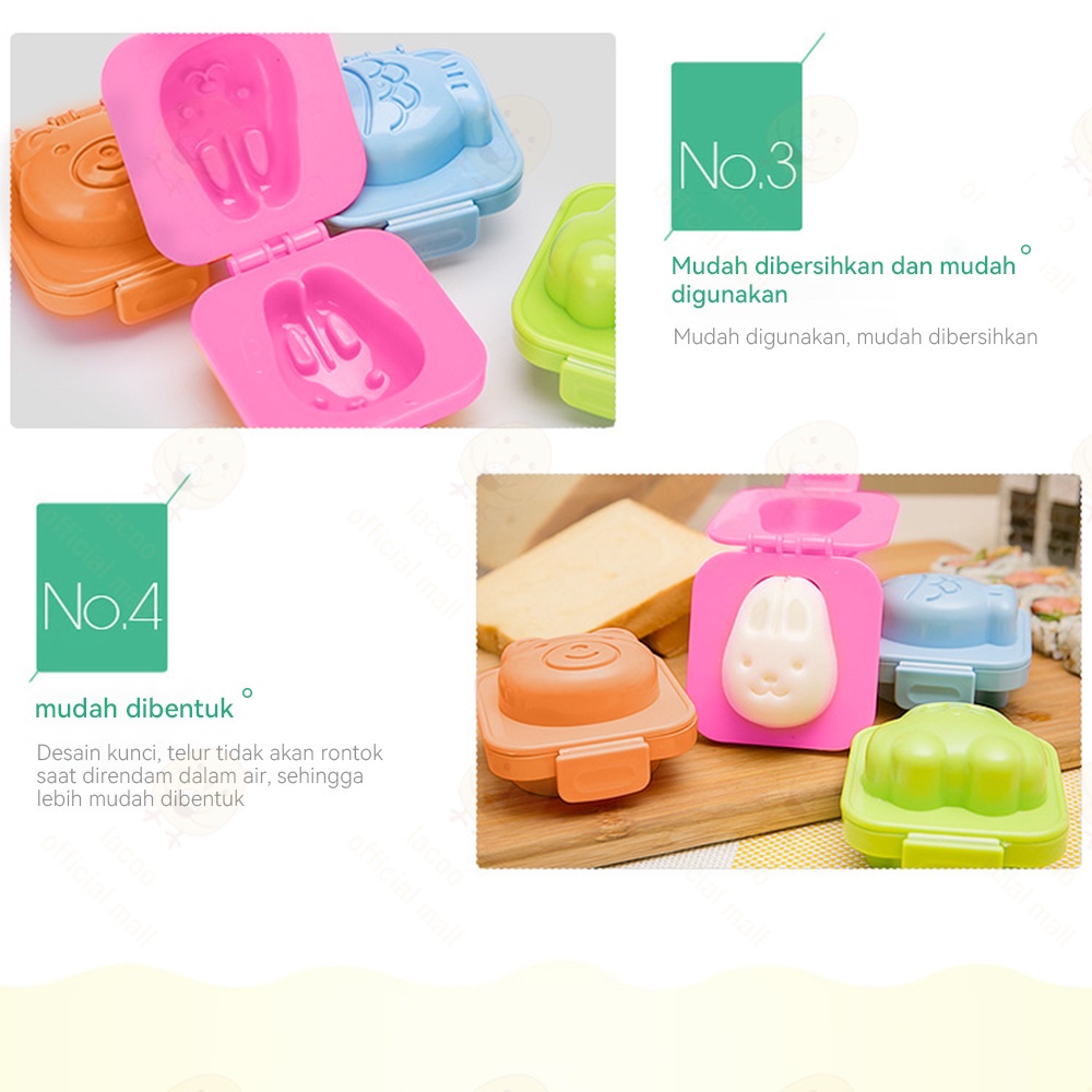 KH Cetakan Telur Rebus Nasi Bento Karakter Lucu Bekal Bento Anak BPA Free