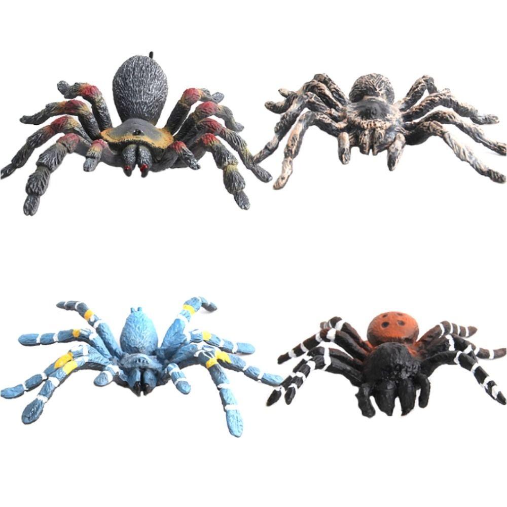 Lanfy Simulasi Spider Patung Koleksi Hadiah Novelty Halloween Dekorasi Hadiah Ulang Tahun Perlengkapan Pesta Mainan Edukasi Halloween Mengerikan Prop