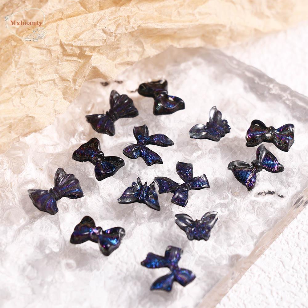 Mxbeauty Busur Dekorasi Kuku Fashion 50 Pcs/set Pesona Kuku Ikatan Simpul Nail Art Perhiasan Manicure Aksesoris