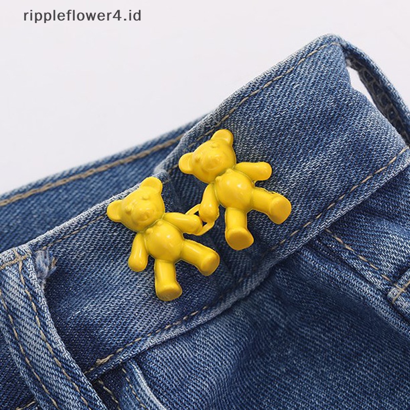 {rippleflower4.id} 1pasang Bear Tighten Waist Button Pin Adjustable Waist Buckle Pengencang Pinggang~