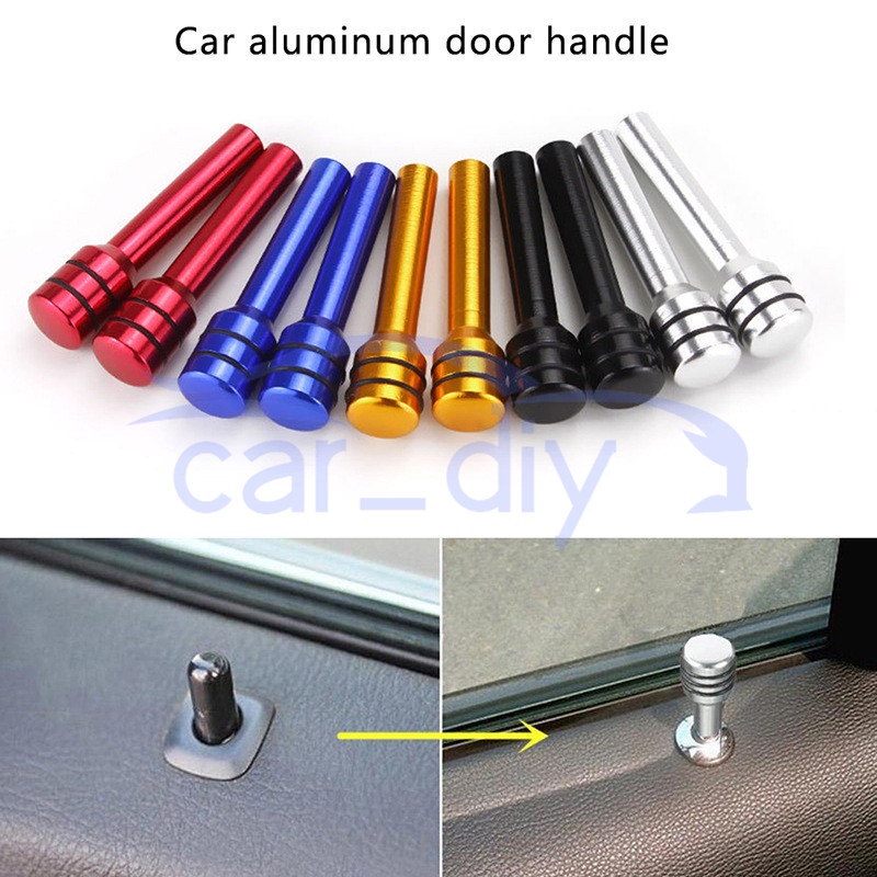 Pin Kunci Pintu Mobil Universal Aluminium Alloy Lift Bolt Latch Status Button Personalize Interior Dimodifikasi Pengganti Knob Handle Untuk Auto Truk SUV Dekorasi Indah