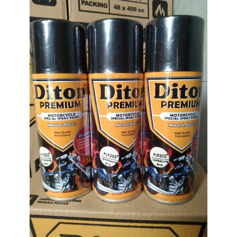 cat semprot pilok piloc diton premium 400cc lembayung blue pl9202 9202 lembayung biru diton premium 400cc