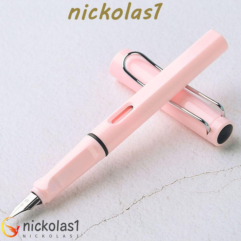 Nickolas1 Fountain Pen EF Nib Perlengkapan Kantor Replaceable ink sac Perlengkapan Sekolah Alat Tulis Siswa Pena Bisnis