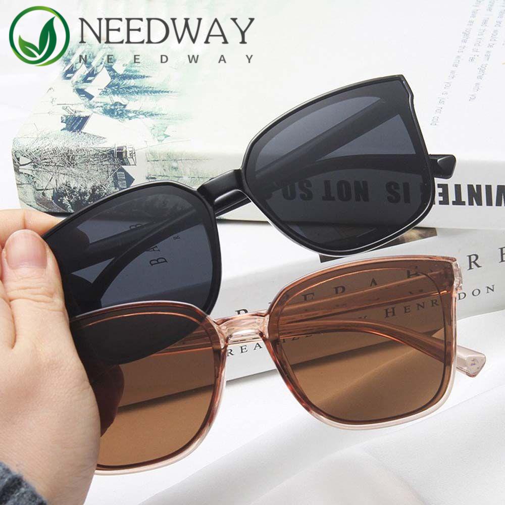 Needway   Pria Kacamata Hitam Leopard Print Vintage Anti-Reflective UV400 Pelindung Mata Musim Panas Kacamata Matahari Kacamata