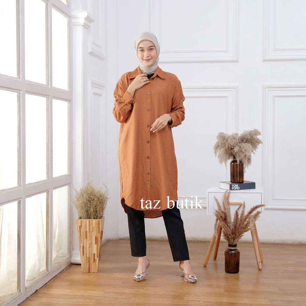 Grece Tunik Pololinen -  Long Tunik / Baju Tunik Korea / Korean Outfit Lova