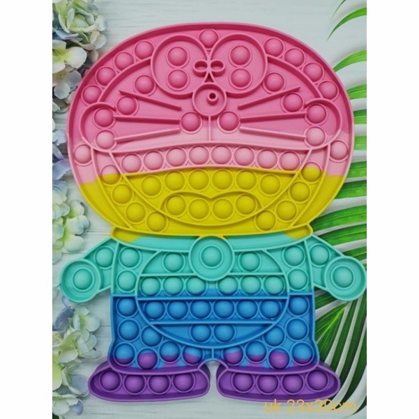Pop It Doraemon Jumbo 30 cm Rainbow Murah Mainan Edukasi Anak
